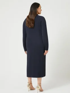 Sale Marina Rinaldi Knitted dress MIDNIGHTBLUE