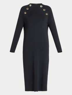 Sale Marina Rinaldi Knitted dress MIDNIGHTBLUE