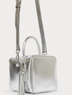 Hot Marina Rinaldi Laminated cube bag SILVER