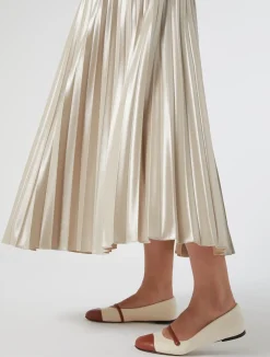 Outlet Marina Rinaldi Laminated jersey skirt SAND
