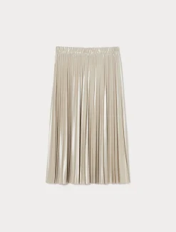Outlet Marina Rinaldi Laminated jersey skirt SAND
