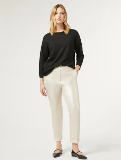 Best Marina Rinaldi Laminated jersey trousers IVORY