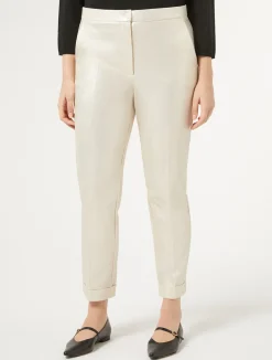 Best Marina Rinaldi Laminated jersey trousers IVORY