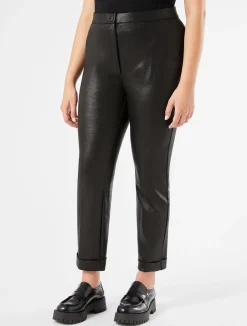 Clearance Marina Rinaldi Laminated jersey trousers BLACK