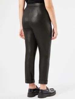 Clearance Marina Rinaldi Laminated jersey trousers BLACK