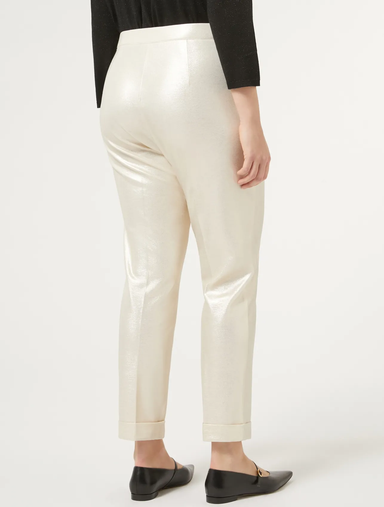 Best Marina Rinaldi Laminated jersey trousers IVORY