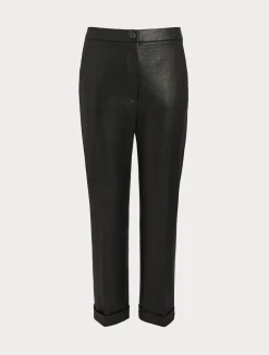 Clearance Marina Rinaldi Laminated jersey trousers BLACK