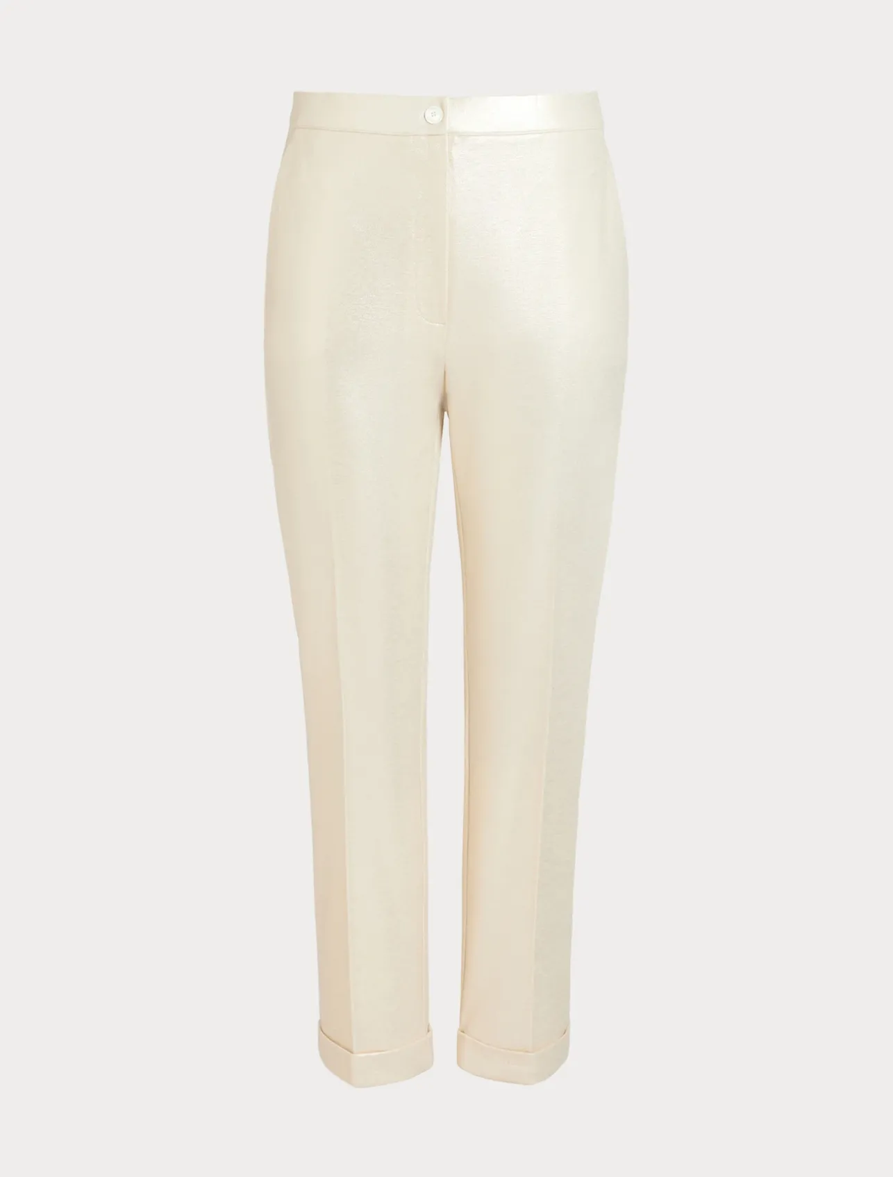 Best Marina Rinaldi Laminated jersey trousers IVORY
