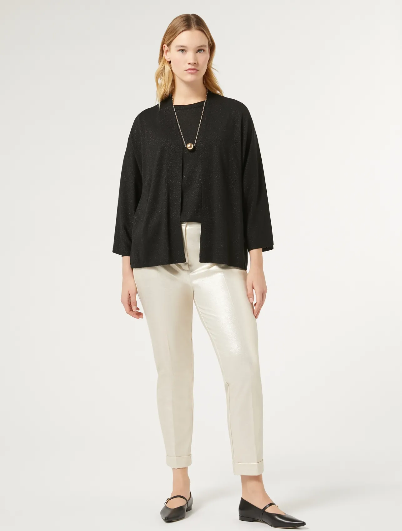 Best Marina Rinaldi Laminated jersey trousers IVORY