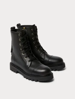 New Marina Rinaldi Leather combat boots BLACK