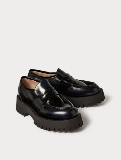 Clearance Marina Rinaldi Leather moccasins MIDNIGHTBLUE