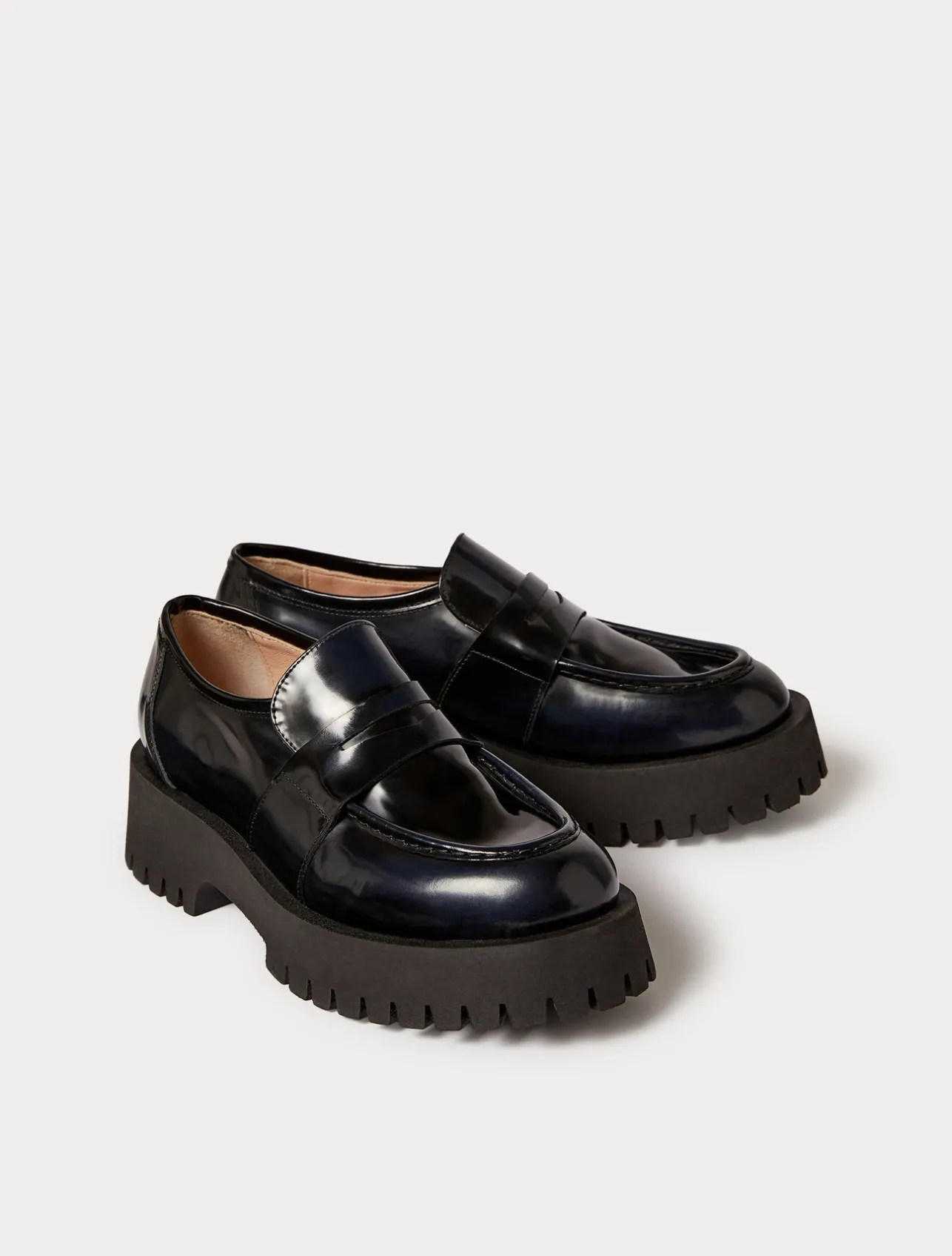 Clearance Marina Rinaldi Leather moccasins MIDNIGHTBLUE
