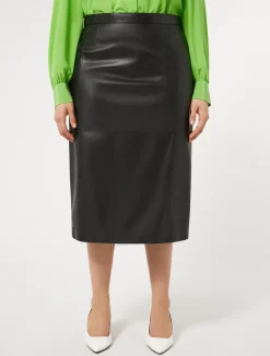 New Marina Rinaldi Leather skirt BLACK
