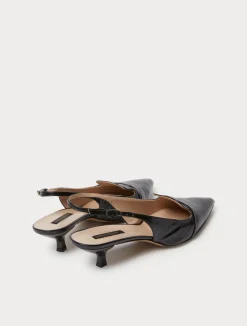 New Marina Rinaldi Leather slingback heels BLACK
