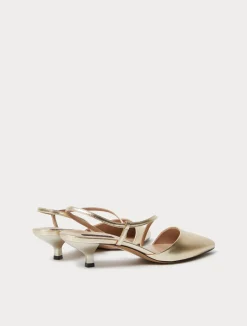 Best Marina Rinaldi Leather slingback heels PLATINUM