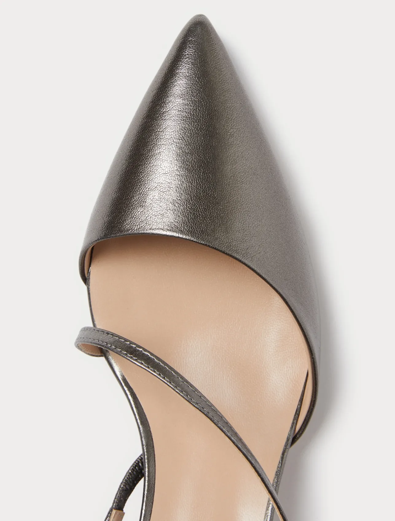 Sale Marina Rinaldi Leather slingback heels DARKGREY