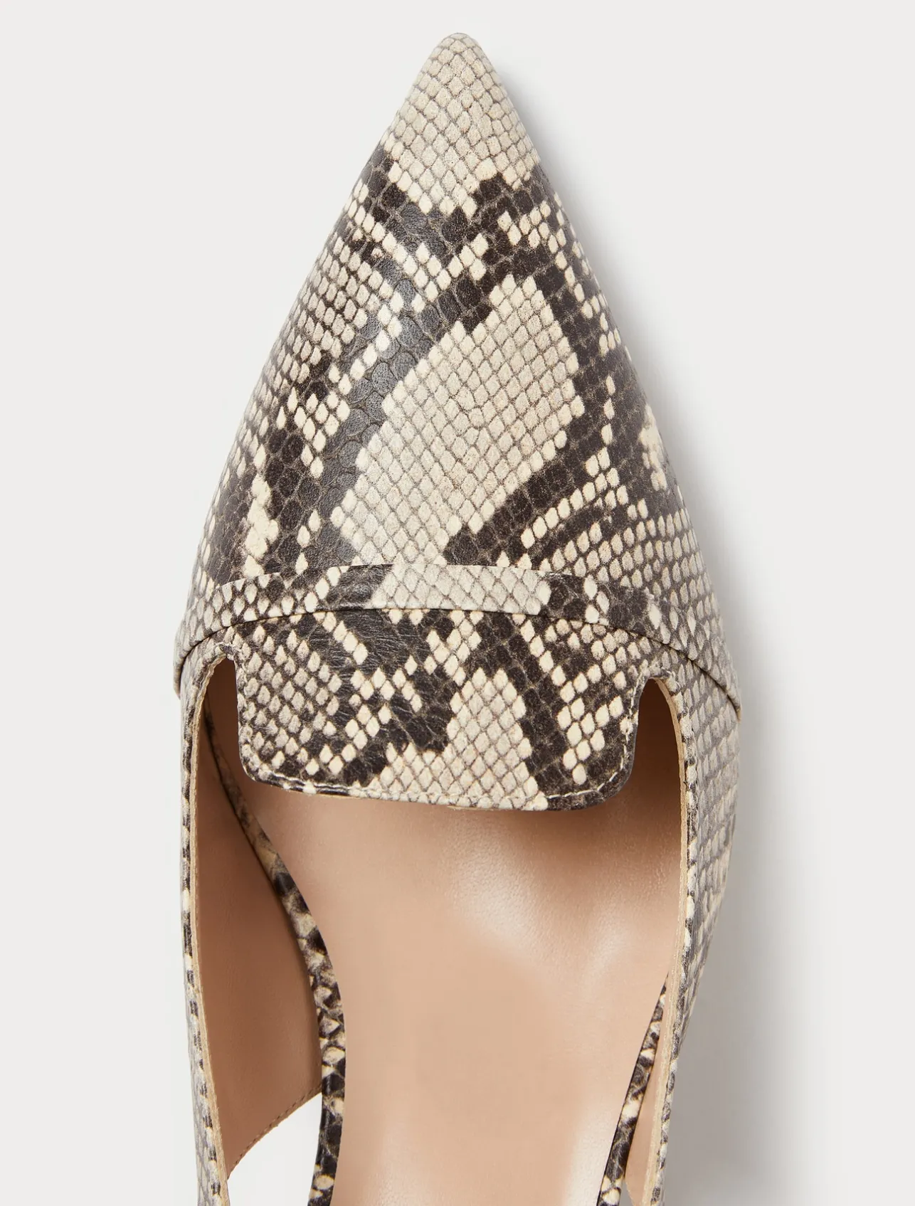 Sale Marina Rinaldi Leather slingback heels NATURAL