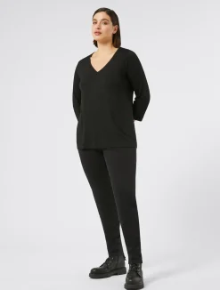 New Marina Rinaldi Leggings-fit jersey denim jeans BLACK