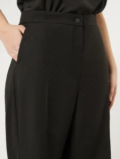 Hot Marina Rinaldi Levantine trousers with rhinestones BLACK