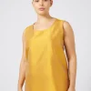 Discount Marina Rinaldi Light shantung silk top GOLD