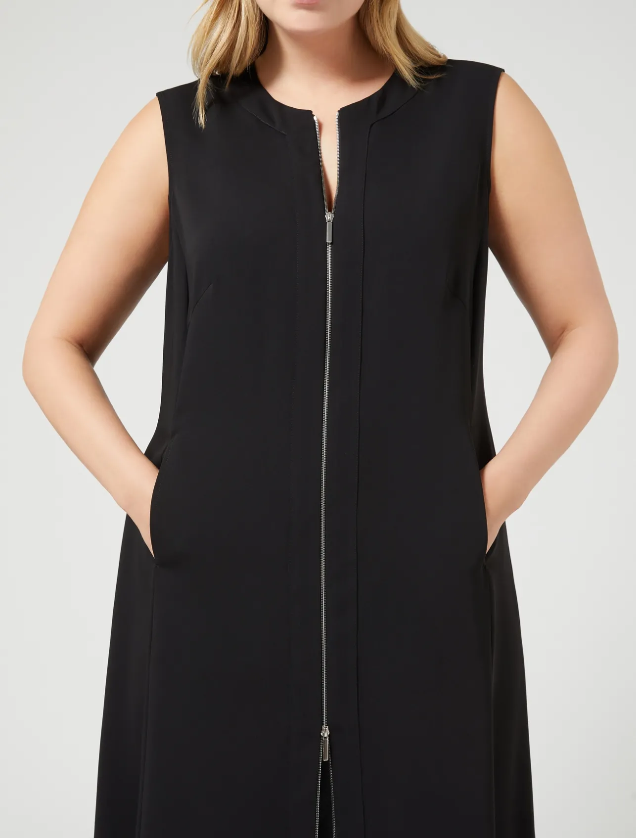 Online Marina Rinaldi Lightweight cady dress BLACK