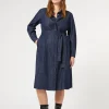 Fashion Marina Rinaldi Lightweight denim shirt dress MIDNIGHTBLUE