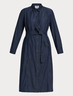 Fashion Marina Rinaldi Lightweight denim shirt dress MIDNIGHTBLUE