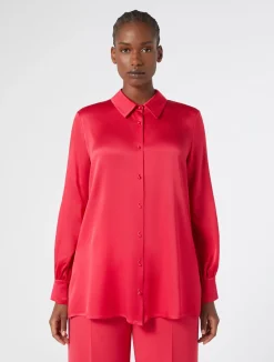 New Marina Rinaldi Lightweight satin shirt FUCHSIA
