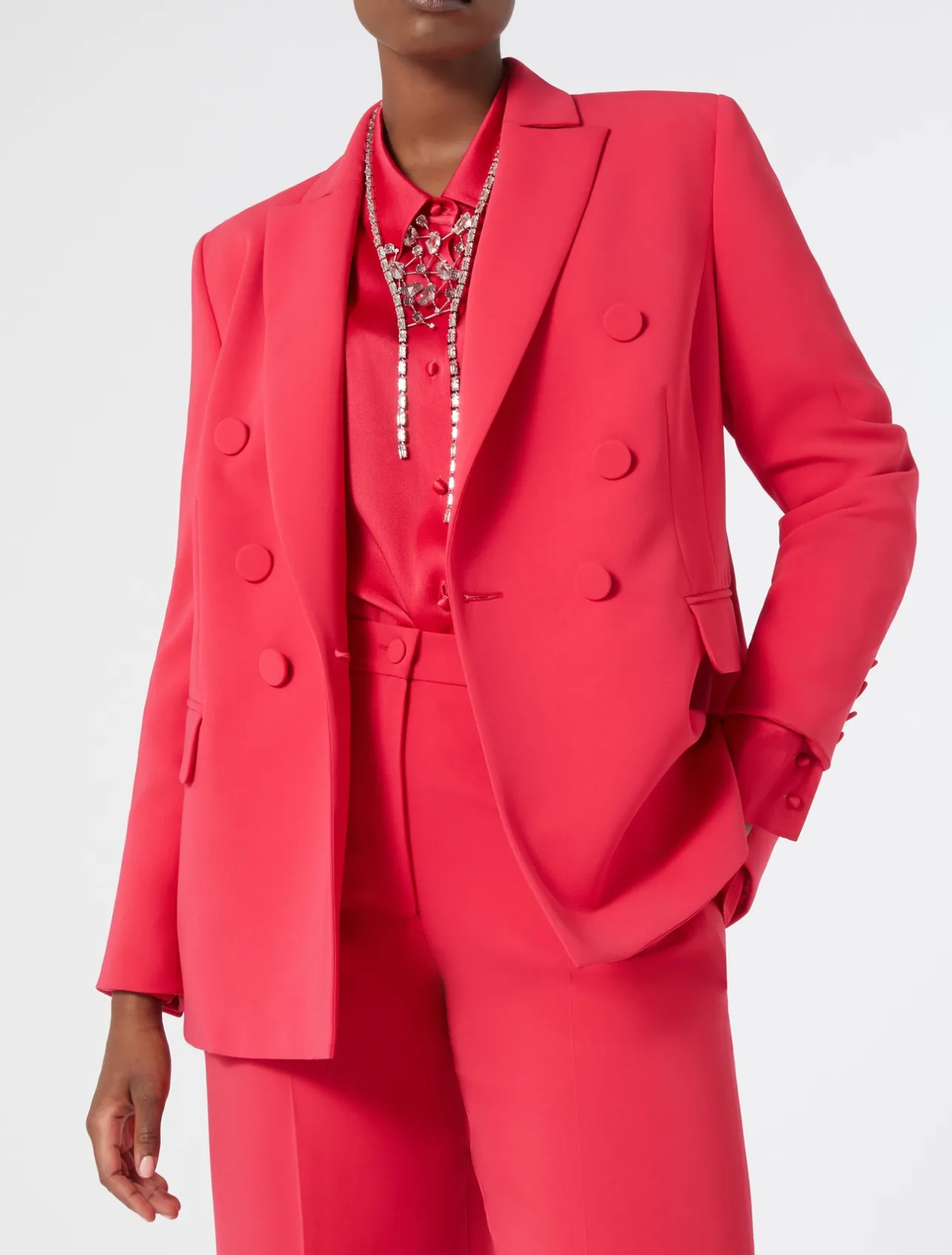 New Marina Rinaldi Lightweight satin shirt FUCHSIA