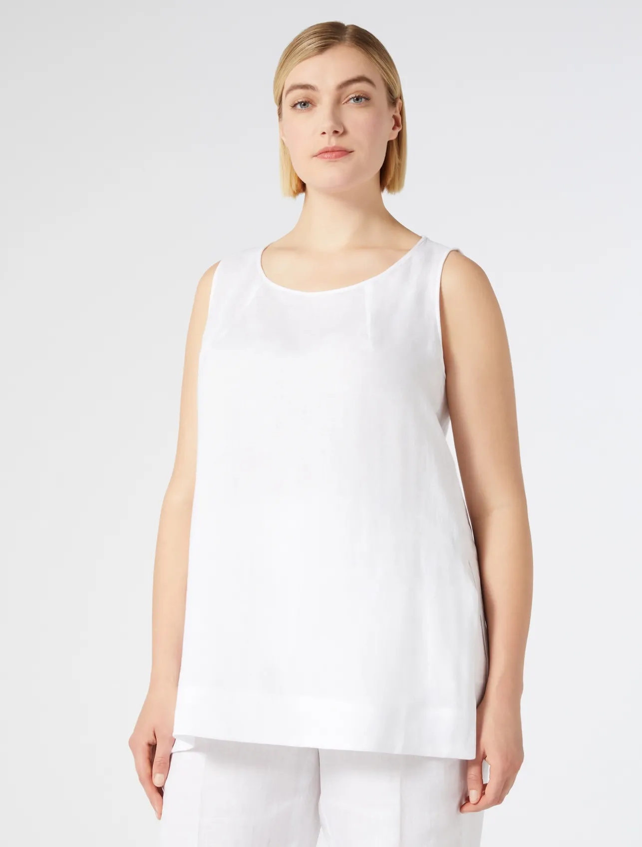 Outlet Marina Rinaldi Linen top OPTICALWHITE