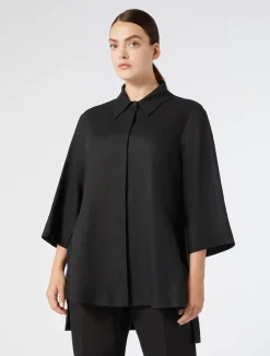 Sale Marina Rinaldi Linen tunic BLACK