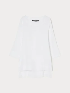 Best Marina Rinaldi Linen tunic OPTICALWHITE
