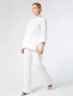 Best Marina Rinaldi Linen tunic OPTICALWHITE