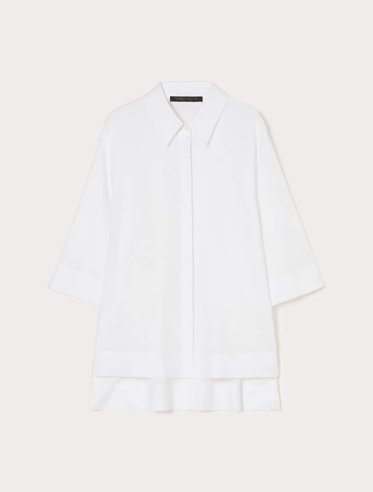 Online Marina Rinaldi Linen tunic OPTICALWHITE