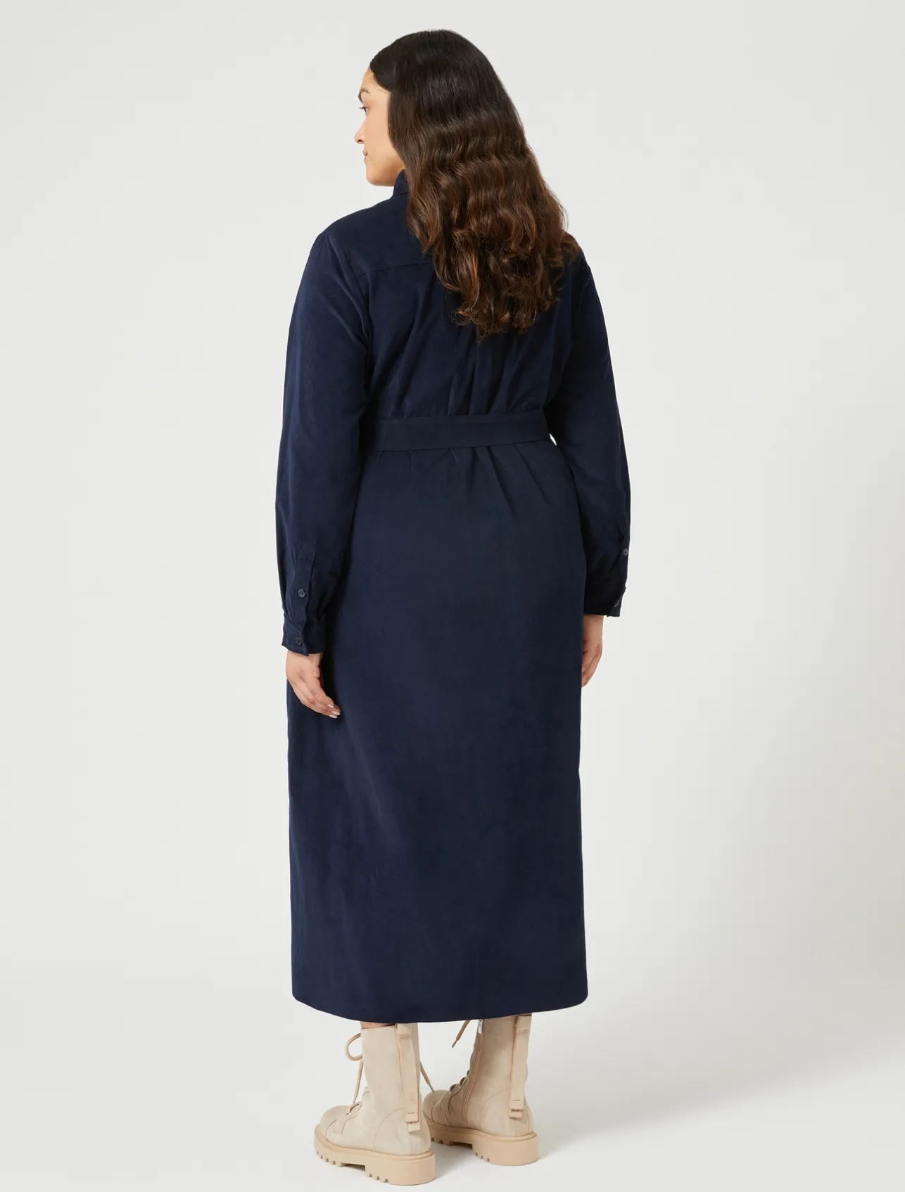 New Marina Rinaldi Long corduroy dress NAVY