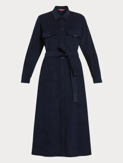 New Marina Rinaldi Long corduroy dress NAVY