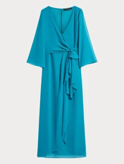 Hot Marina Rinaldi Long crepe de chine dress TURQUOISE