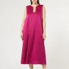 Clearance Marina Rinaldi Long crepe envers satin dress RASPBERRY
