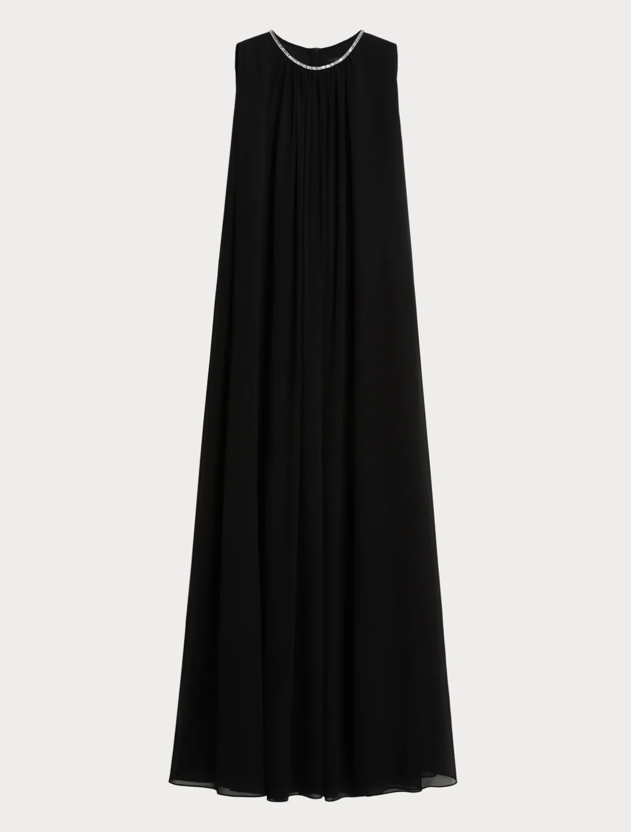 Clearance Marina Rinaldi Long crepe georgette dress BLACK