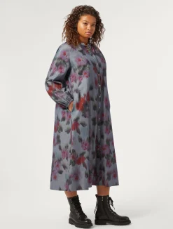 Sale Marina Rinaldi Long denim chambray dress NAVY