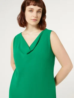 Fashion Marina Rinaldi Long georgette dress GREEN