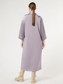 Outlet Marina Rinaldi Long jersey and satin dress WISTERIA