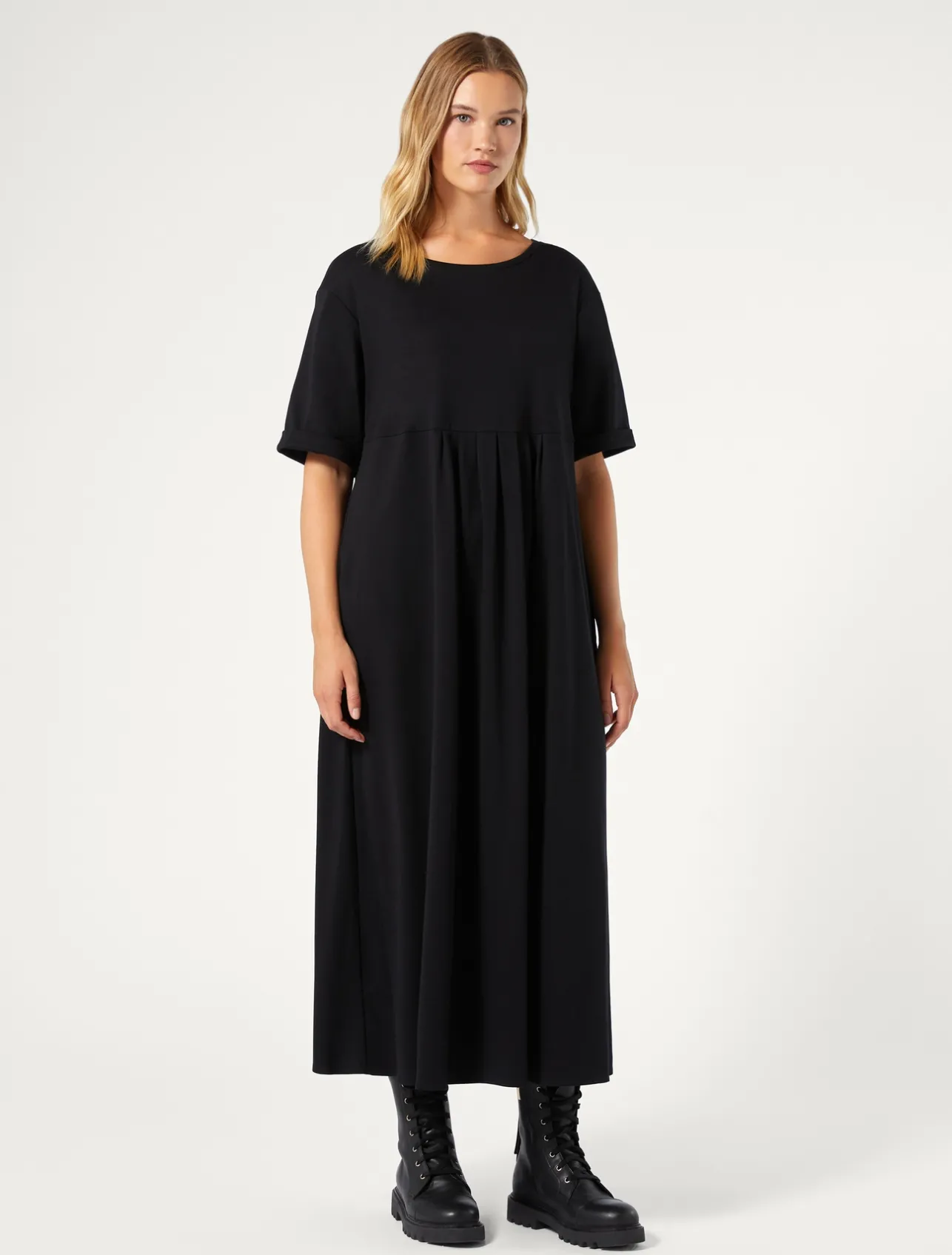 Discount Marina Rinaldi Long jersey dress BLACK
