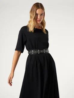 Discount Marina Rinaldi Long jersey dress BLACK