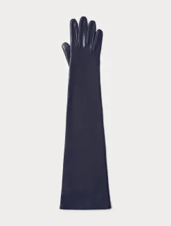 Fashion Marina Rinaldi Long Nappa leather gloves ULTRAMARINE