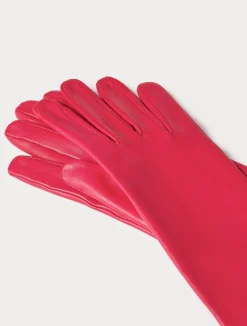 Fashion Marina Rinaldi Long Nappa leather gloves FUCHSIA