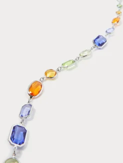 Sale Marina Rinaldi Long necklace with crystals LILAC