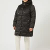 Hot Marina Rinaldi Long padded jacket in water-repellent satin BLACK