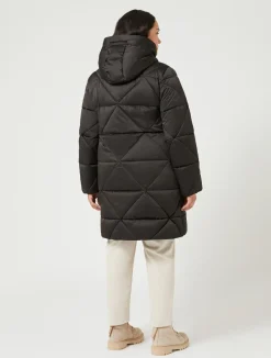 Hot Marina Rinaldi Long padded jacket in water-repellent satin BLACK