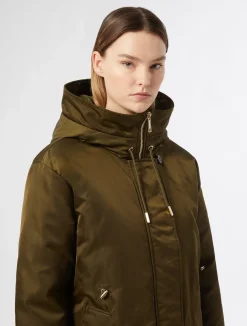 Fashion Marina Rinaldi Long padded twill parka OLIVEGREEN